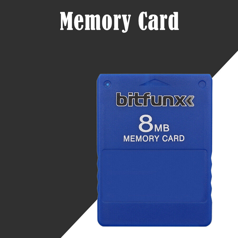 V1.966 Free McBoot 8MB Memory Cards for Sony PS2 Game Data Console (Blue) Newly