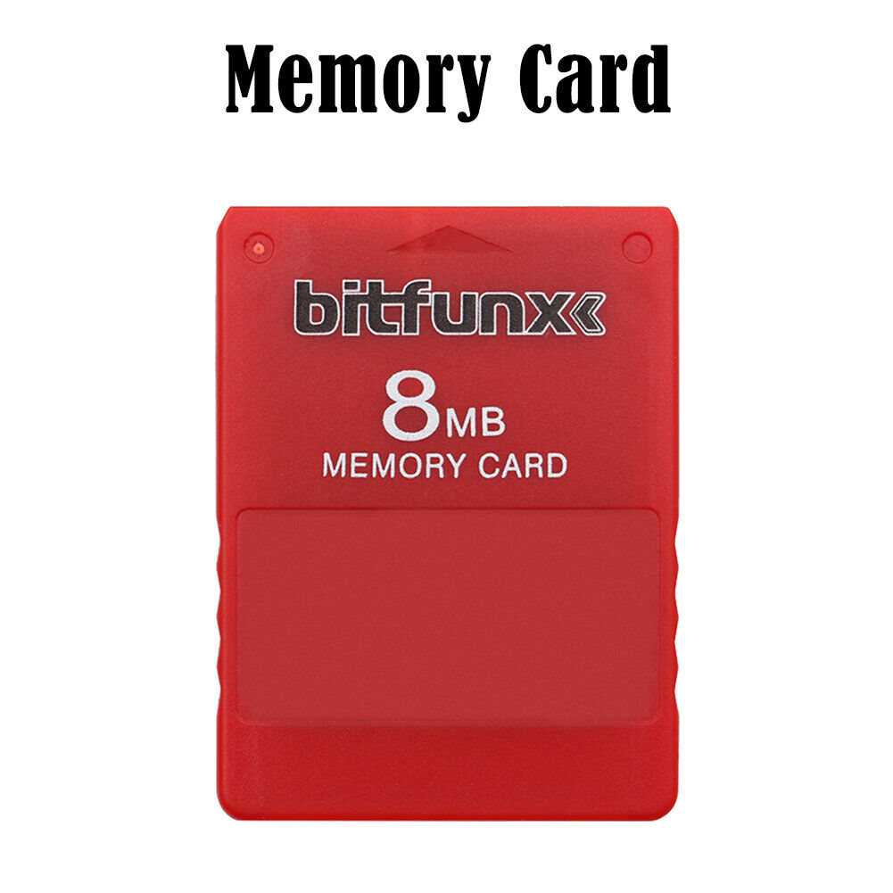 V1.966 Free McBoot 8MB Memory Cards for Sony PS2 Game Data Console (Red) Newly