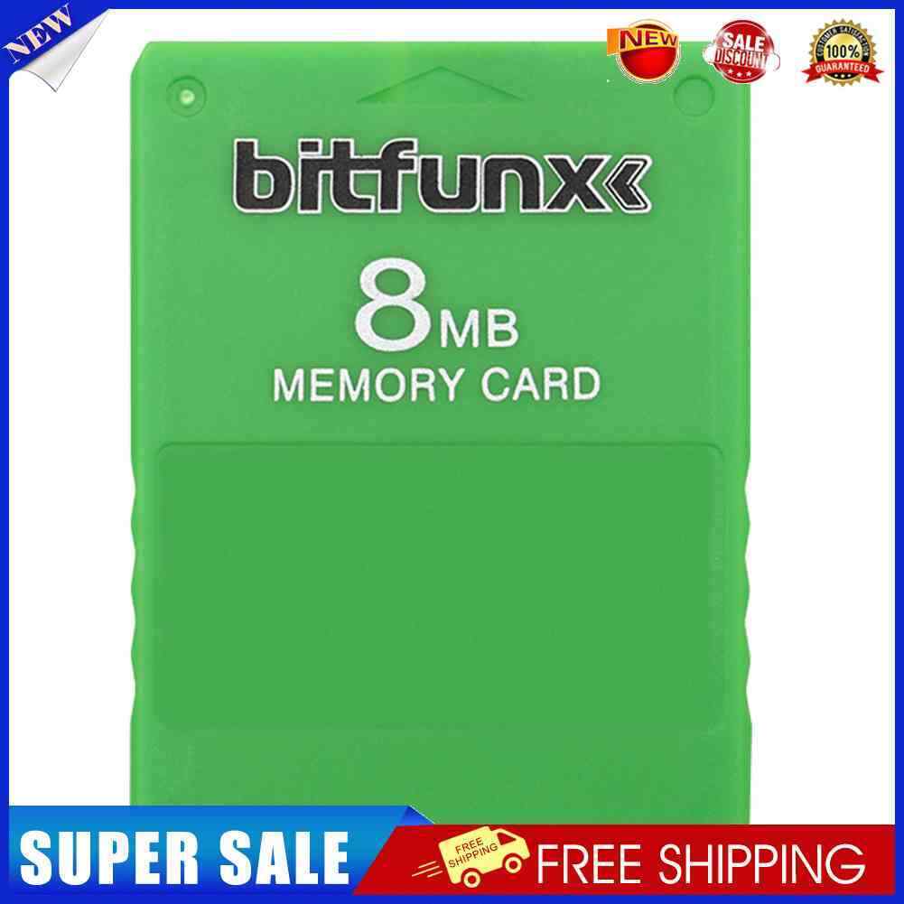 V1.966 Free McBoot 8MB Memory Cards for Sony PS2 Game Data Console (Green)