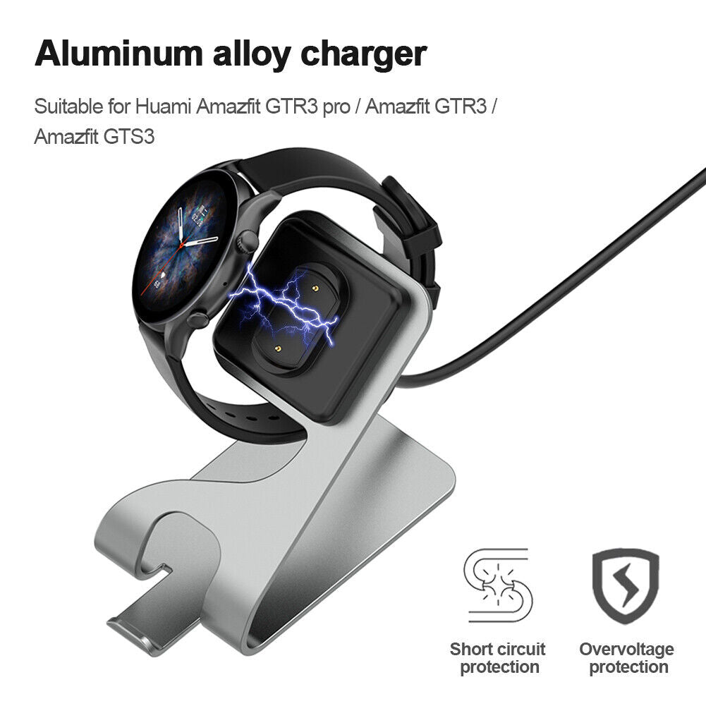 Watch Charger Dock for Amazfit GTR3 Pro/GTR3/GTS3 Charging Station (Gray) Newly