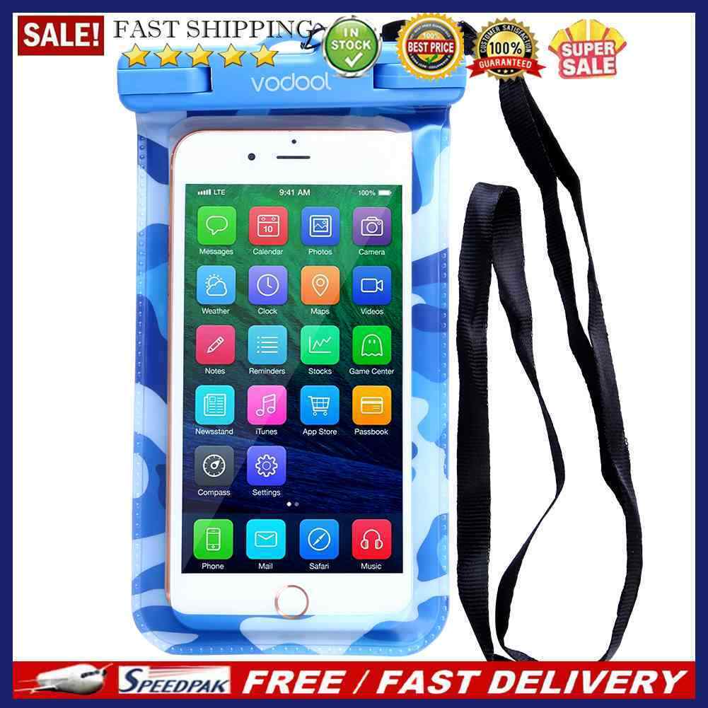 VODOOL Universal Waterproof Bags Protective Cover for 4.0-5.8in Phone Blue
