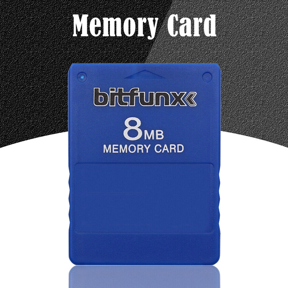 V1.966 Free McBoot 8MB Memory Cards for Sony PS2 Game Data Console (Blue) Newly