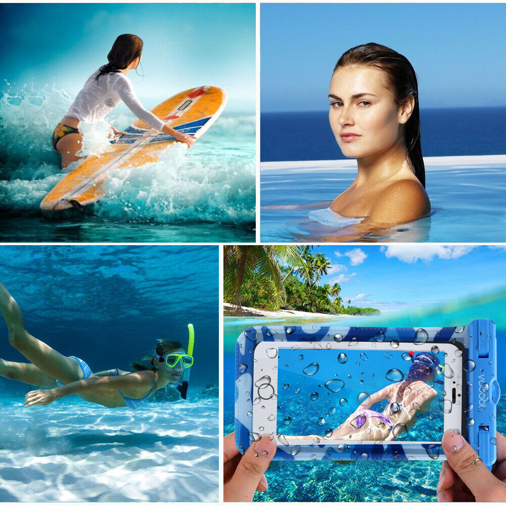 VODOOL Universal Waterproof Bags Protective Cover for 4.0-5.8in Phone Blue