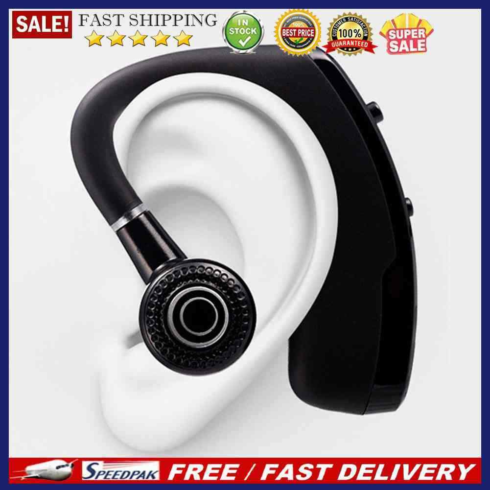 V9 Bluetooth Headset Hands Free Earpiece with Noise Canceling Mic for Driving