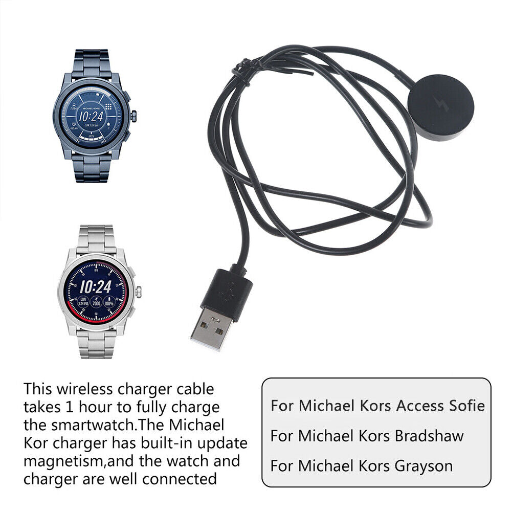 Watch Charger for Michae- Kors Access Sofie/Grayson/Bradshaw Charging Cable Dock