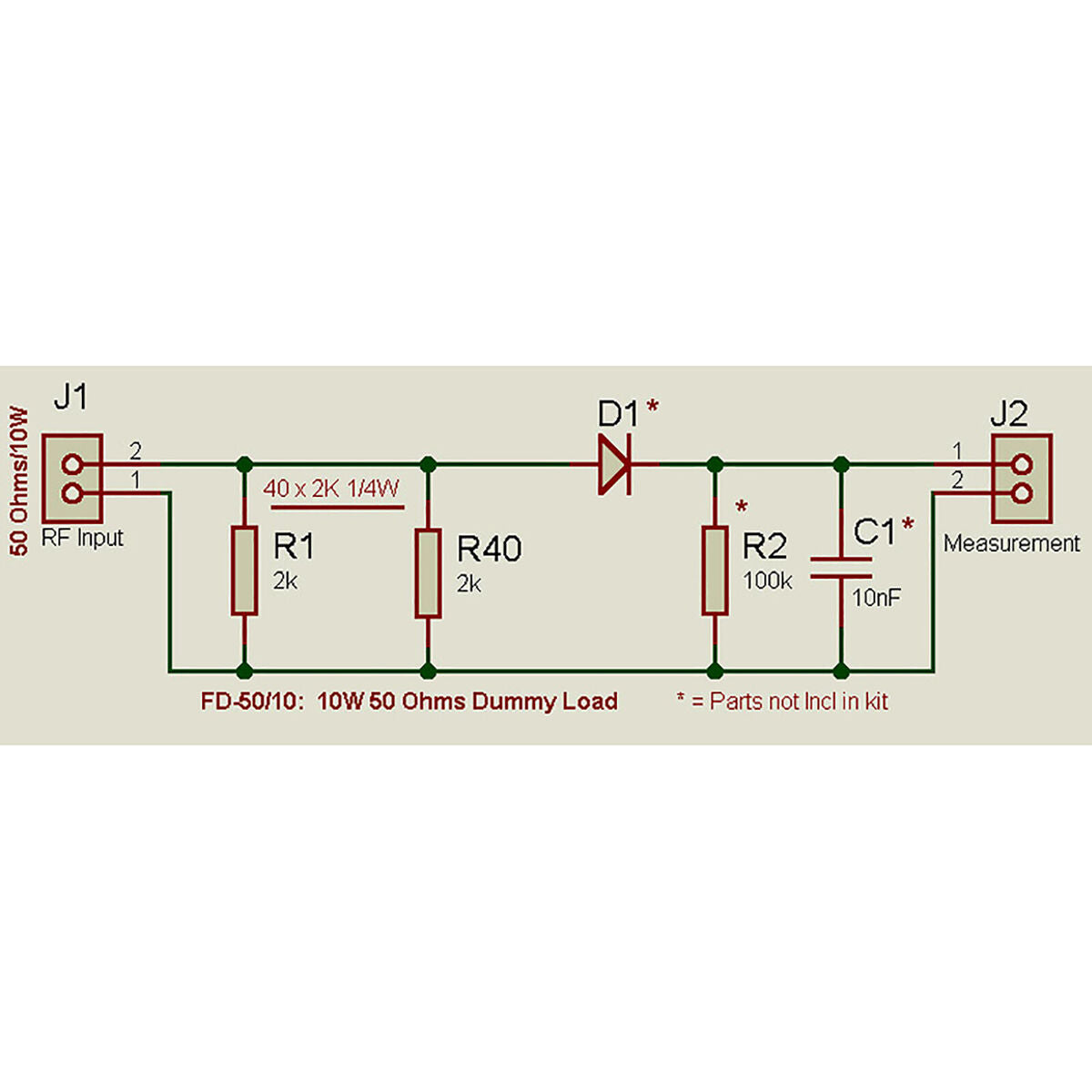 10W 50 Ohm Dummy load Dummy Load BNC Connector Load Power Indicator Accessories