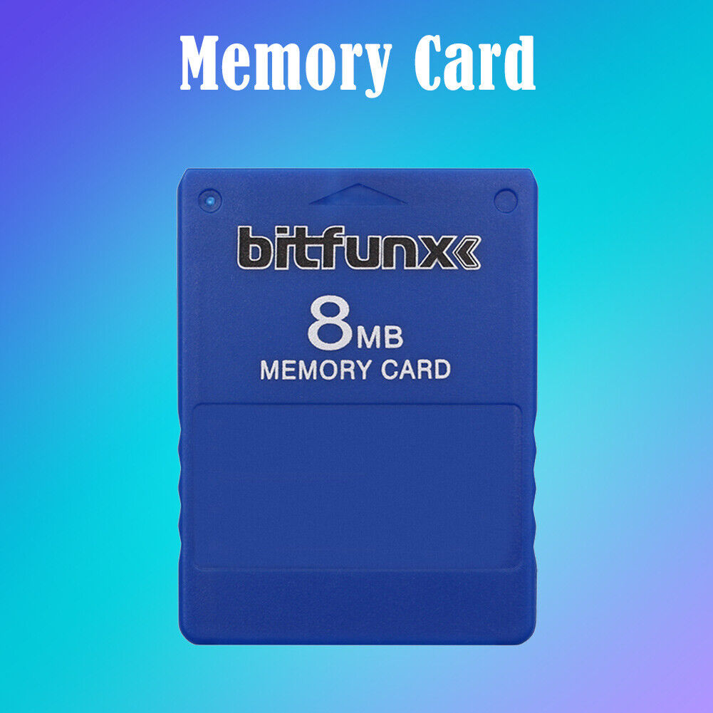 V1.966 Free McBoot 8MB Memory Cards for Sony PS2 Game Data Console (Blue) Newly