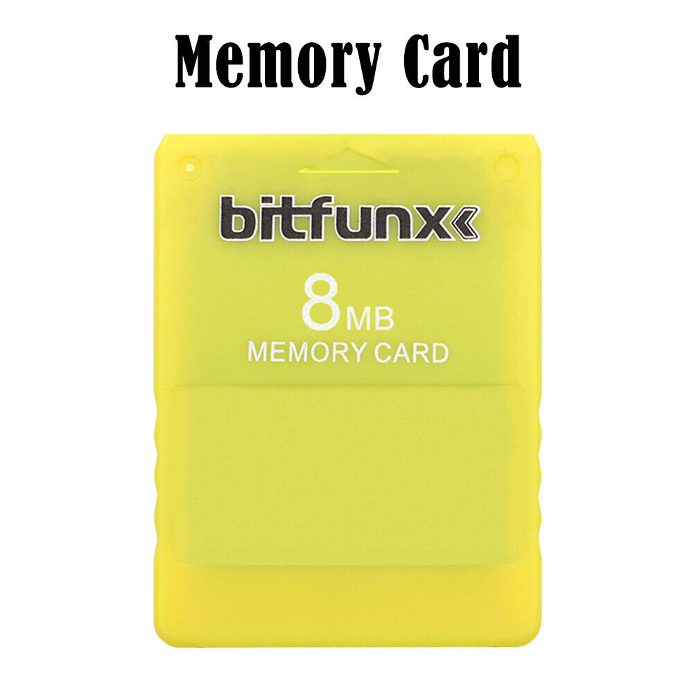 V1.966 Free McBoot 8MB Memory Cards for Sony PS2 Game Data Console (Yellow)