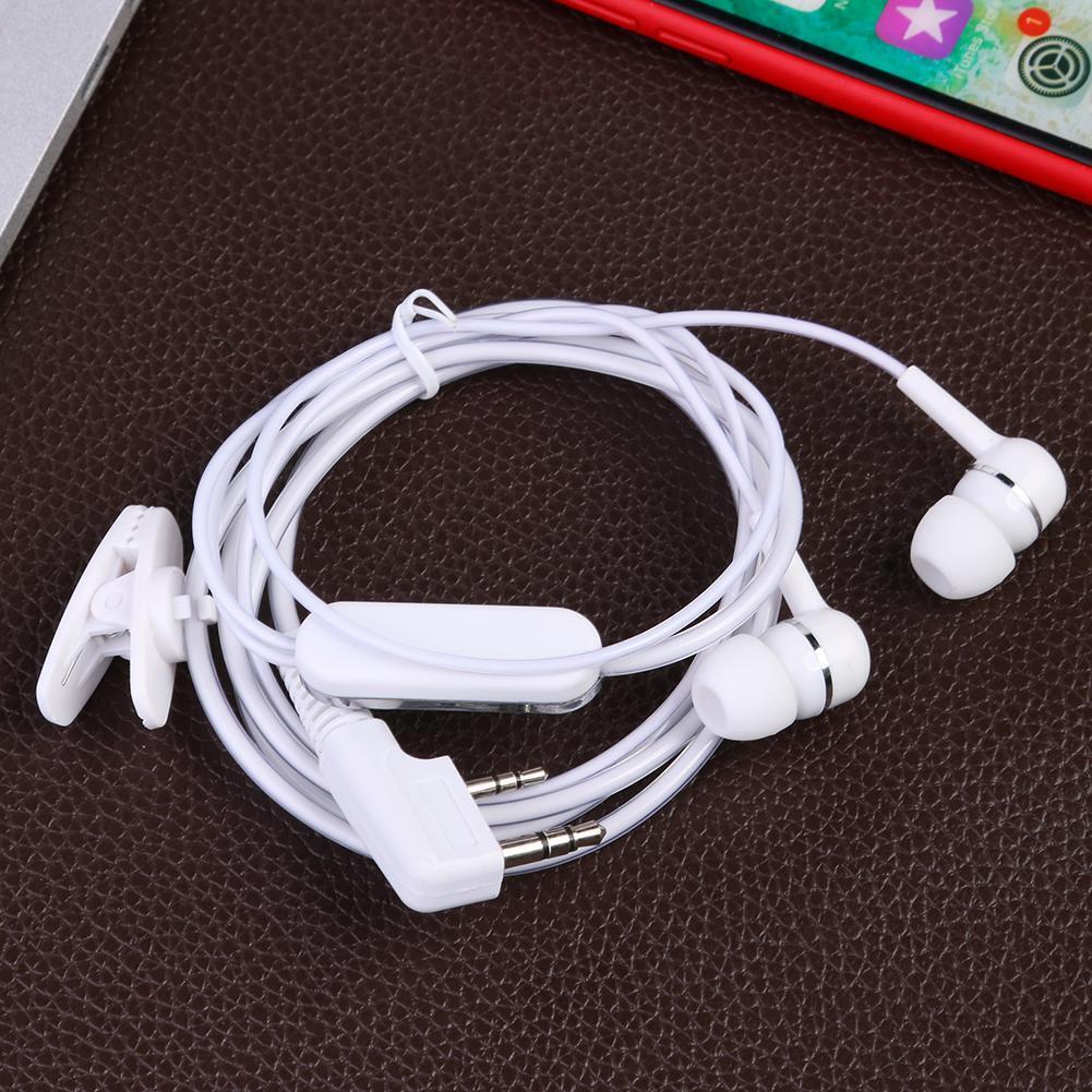 Walkie Talkie Dual Earphone Headset K Type 2Pin Earpiece Mic for Baofeng UV-5R