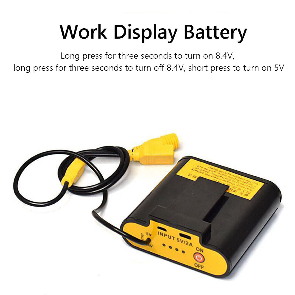 18650 Battery Pack Power Bank Case 8.4V DC + 5V USB Output for Bike Light Newly