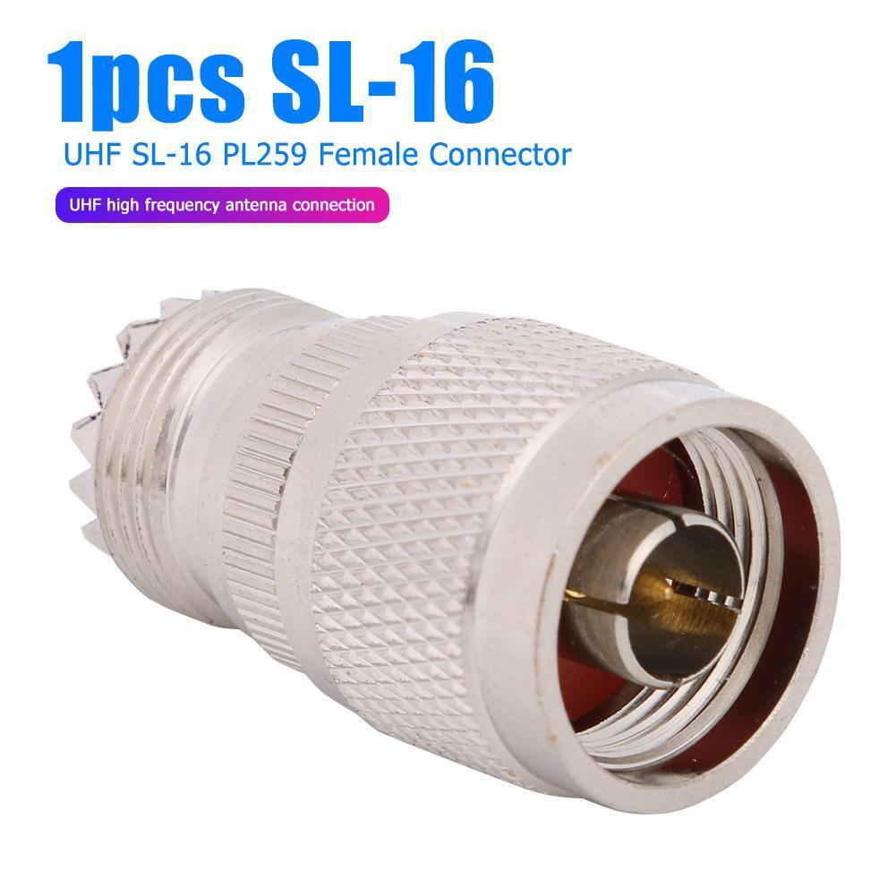 Walkie-Talkie N Type L16 Male Plug to UHF SL-16 PL259 Female Connector Converter