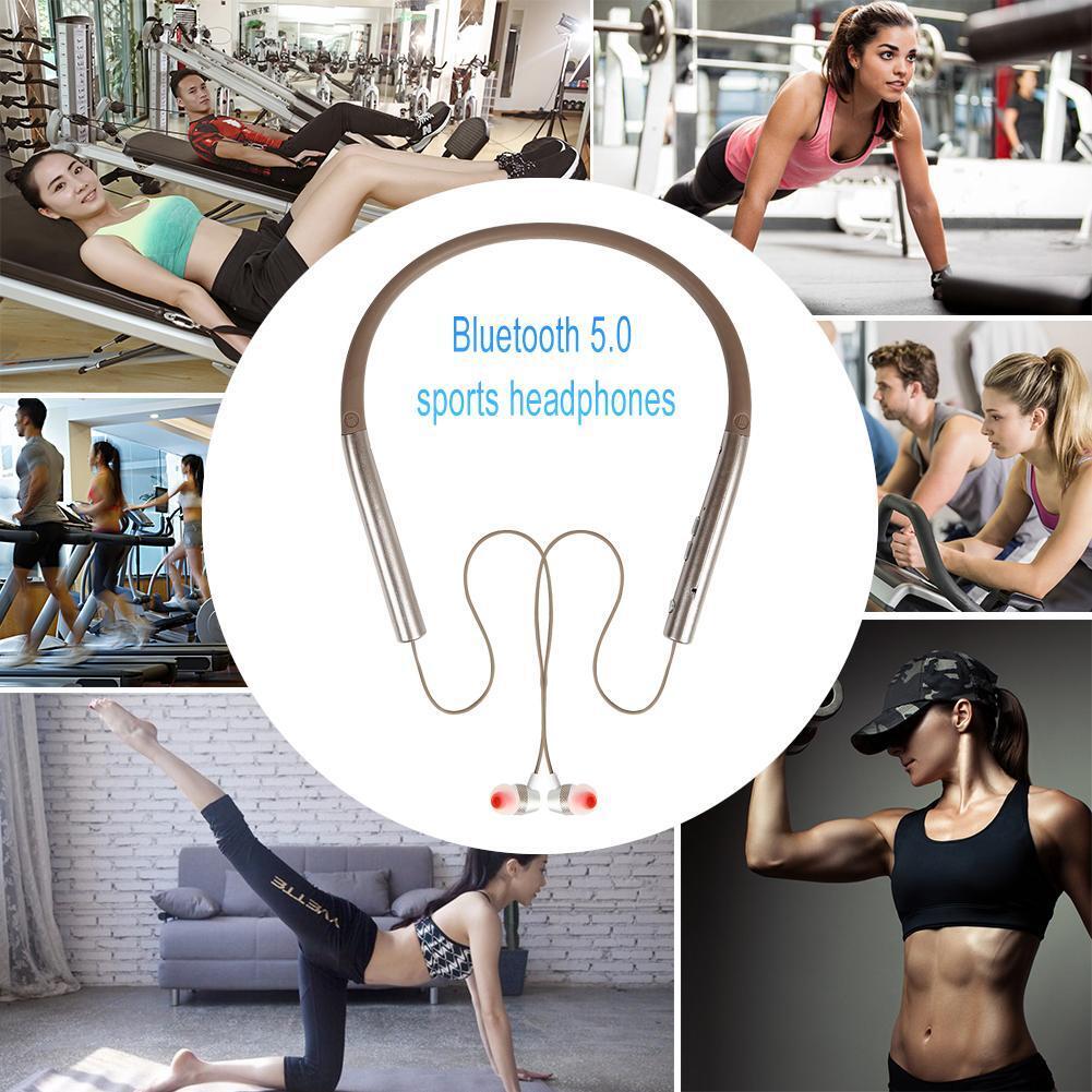 VJ751 Wireless HiFi Bluetooth 5.0 Mic Earphones Sport Super Bass Mic Headphones