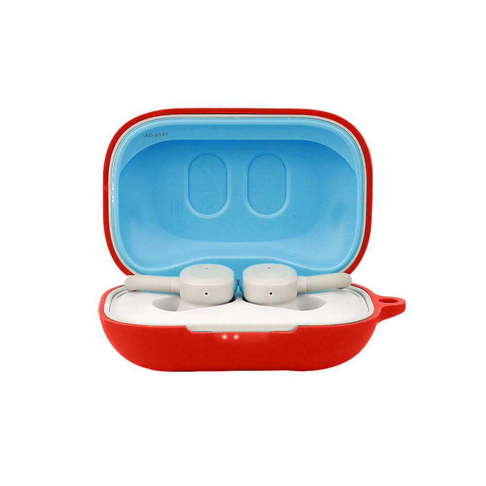 Wireless Earphone Box Cover Case with Hook for Skullcandy Push Active (Red)