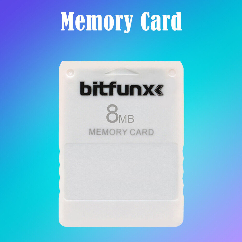V1.966 Free McBoot 8MB Memory Cards for Sony PS2 Game Data Console (White) Newly