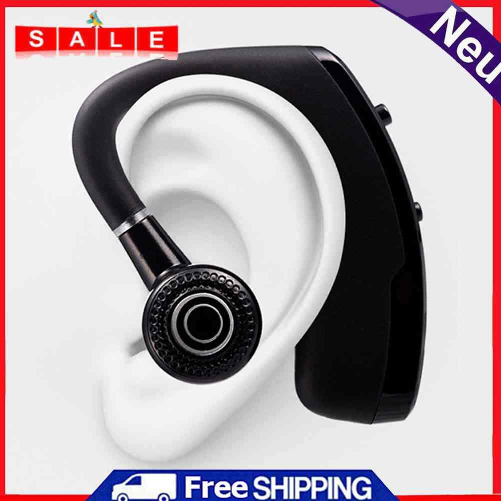 V9 Bluetooth Headset Wireless Hands Free Earphone with Mic for Driver Trucker