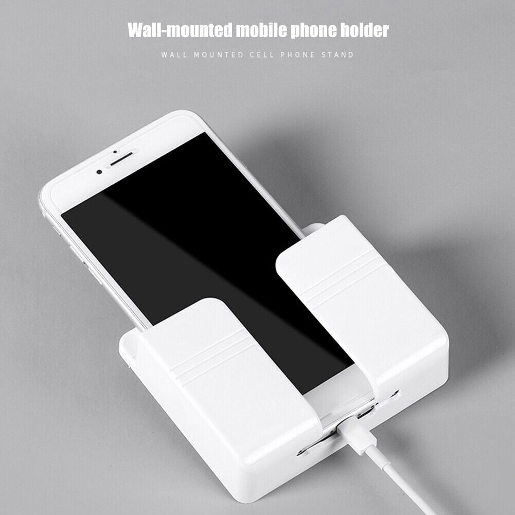 Wall Phone Charging Holder Socket Storage Shelf Universal Stand Display Support